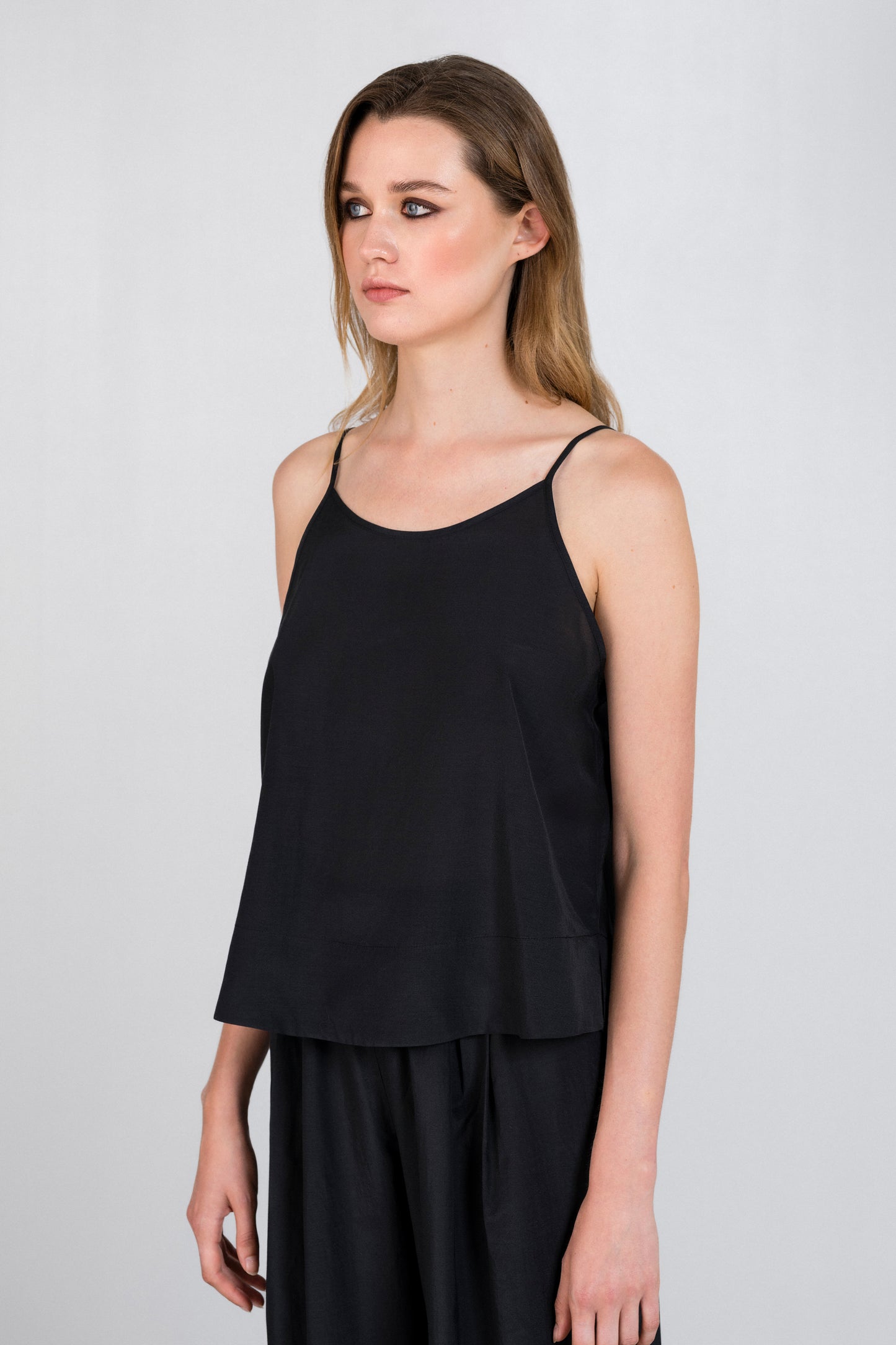 VOILE SILKY CROPPED TOP