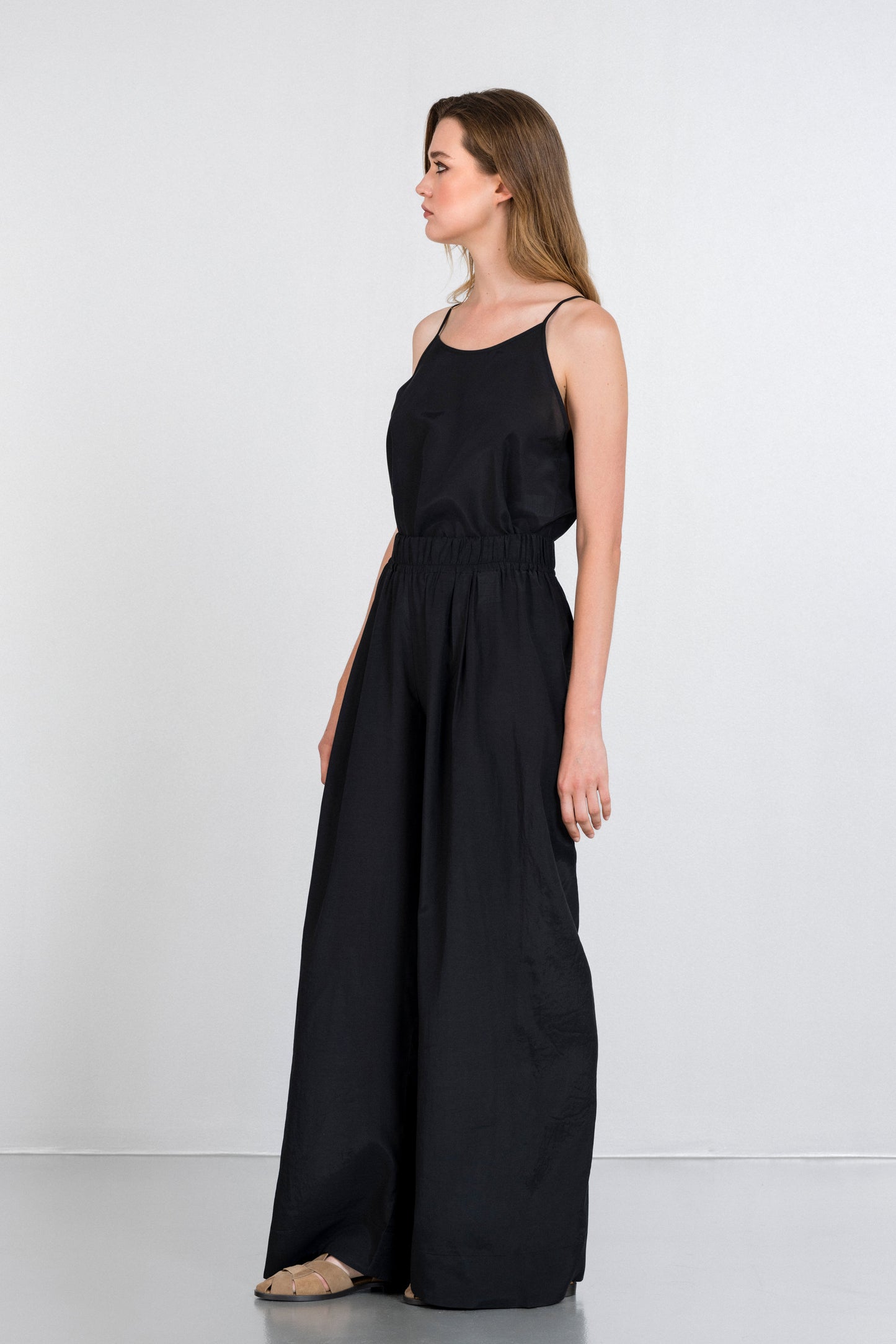 VOILE SILKY CROPPED TOP