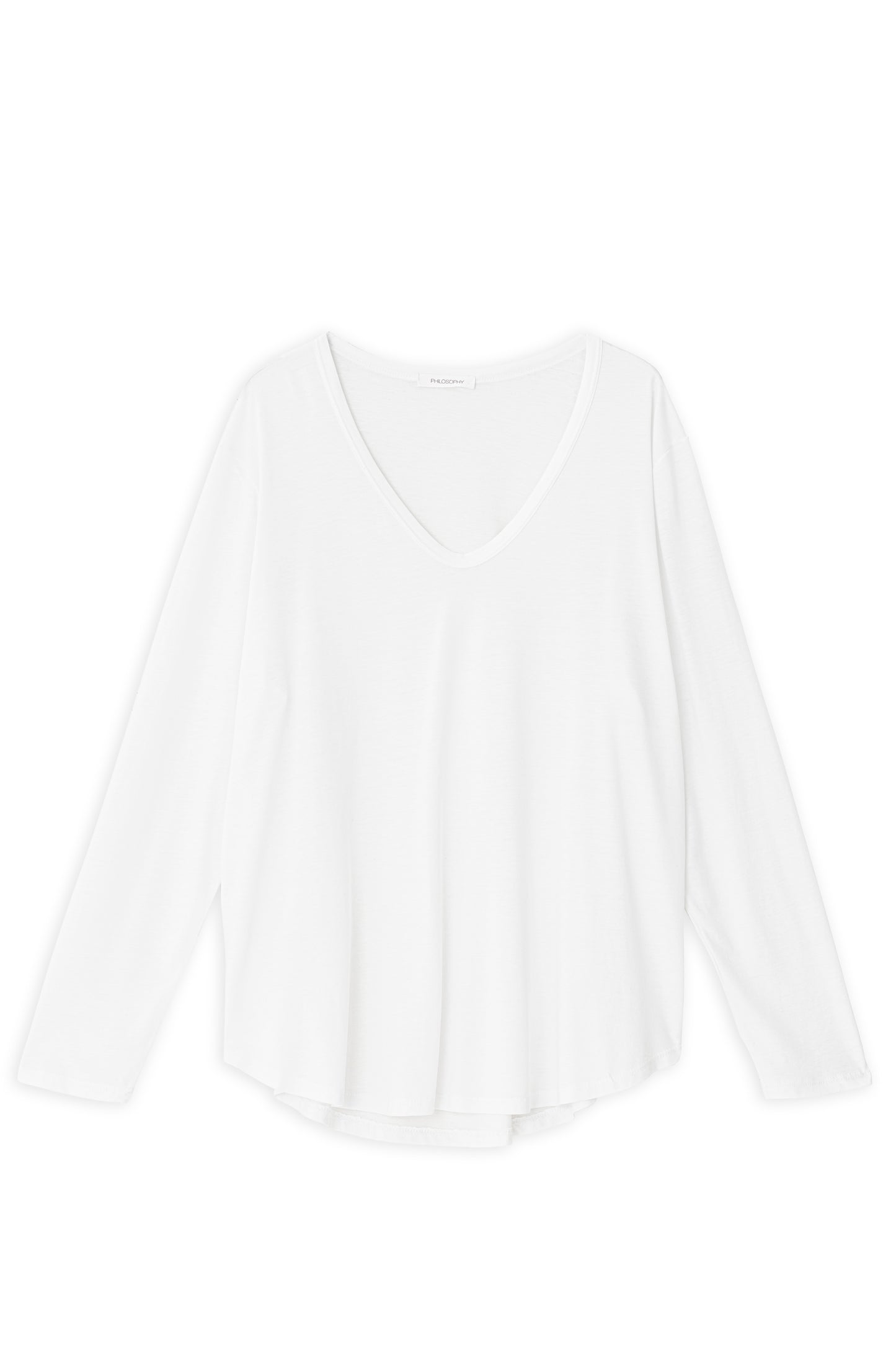 ORGANIC JERSEY OVERSIZED V NECK TOP