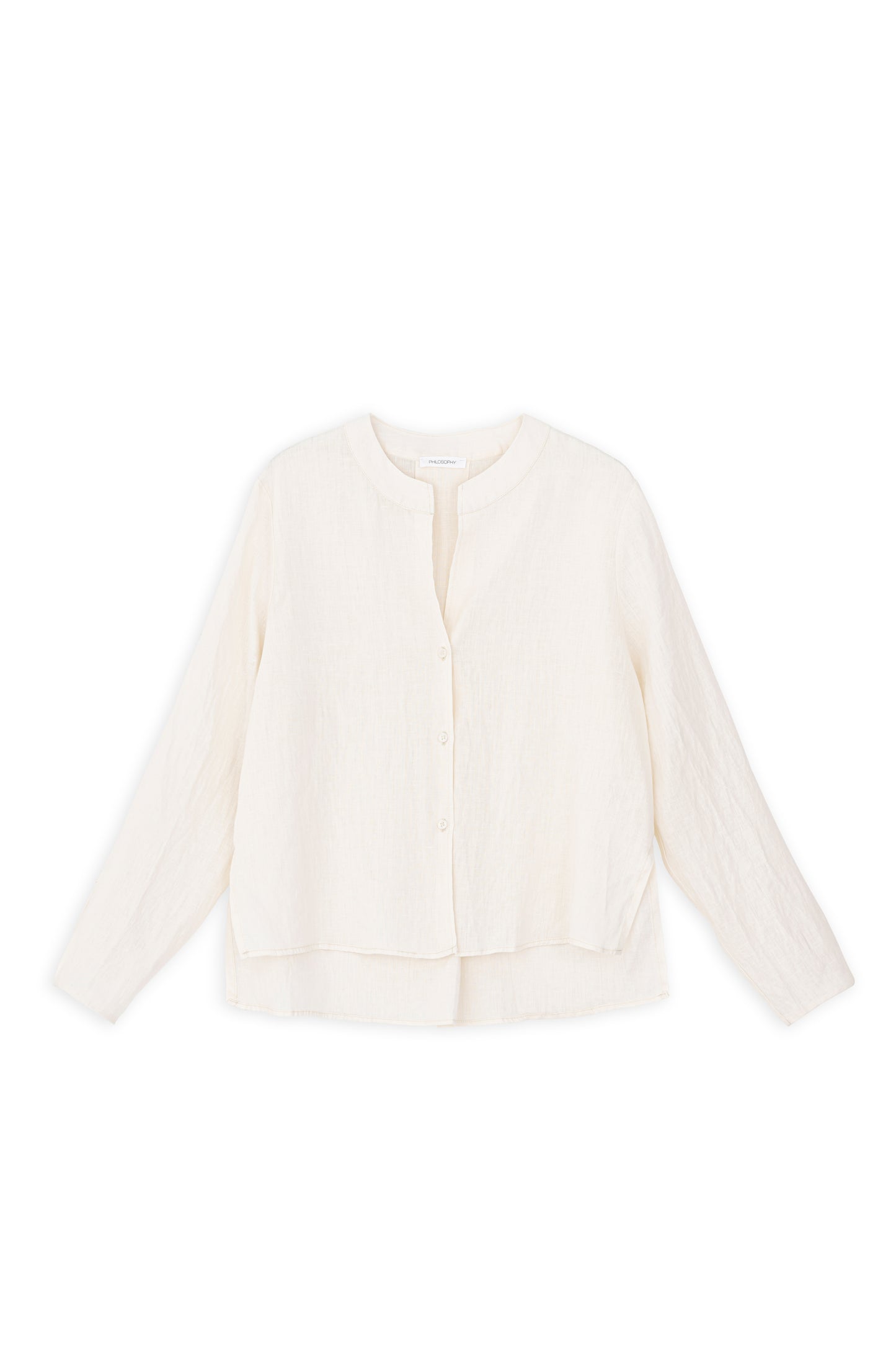 LINEN CROPPED SHIRT