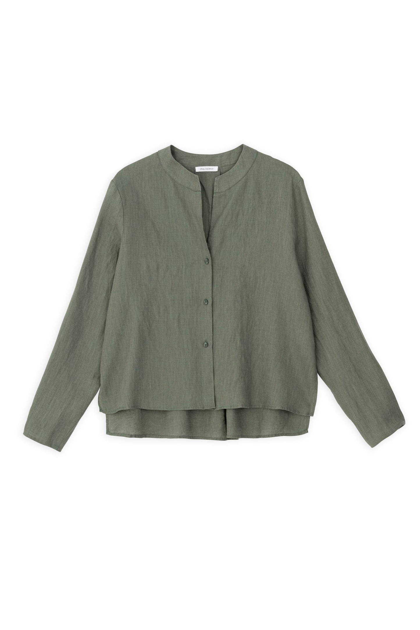 LINEN CROPPED SHIRT