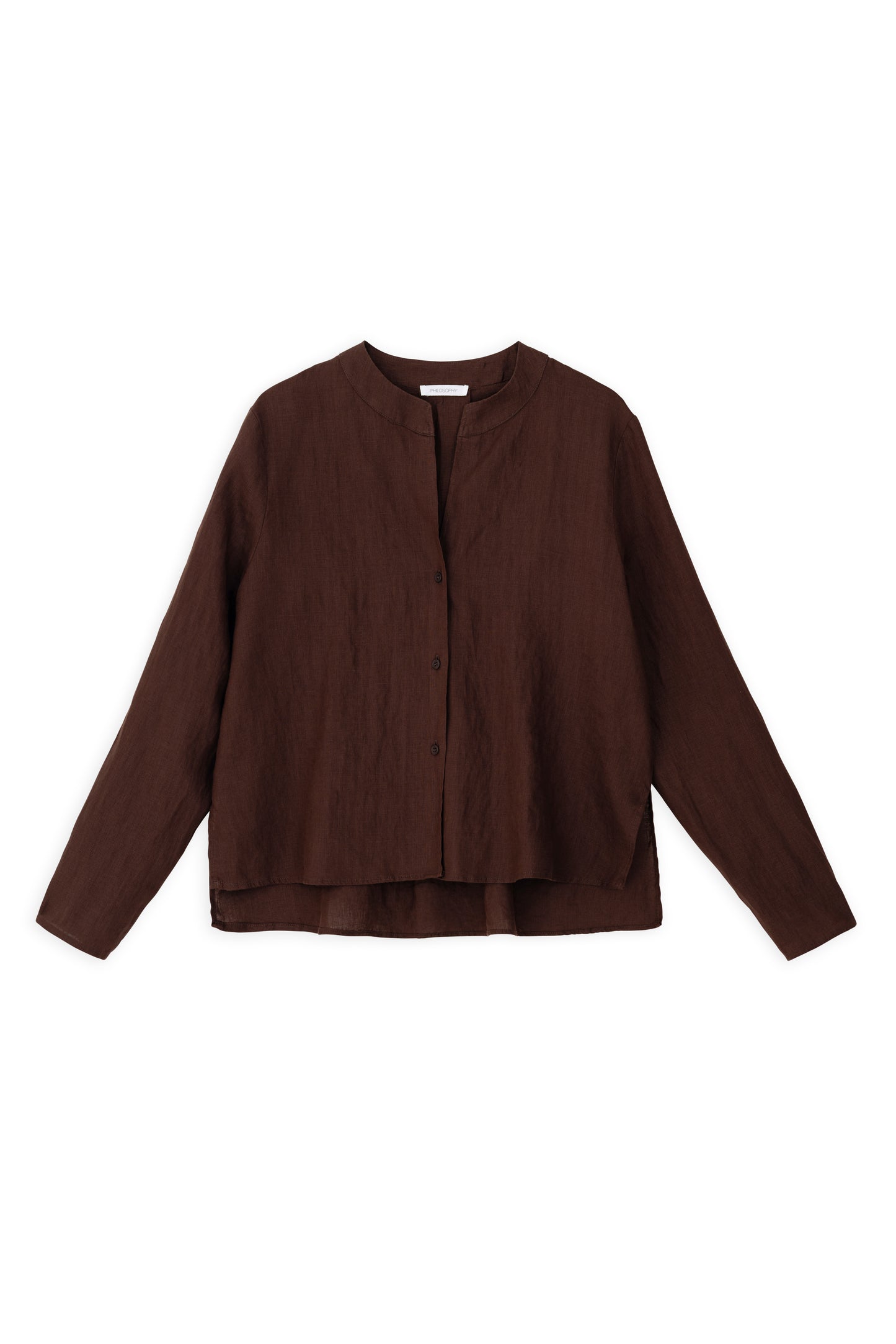 LINEN CROPPED SHIRT