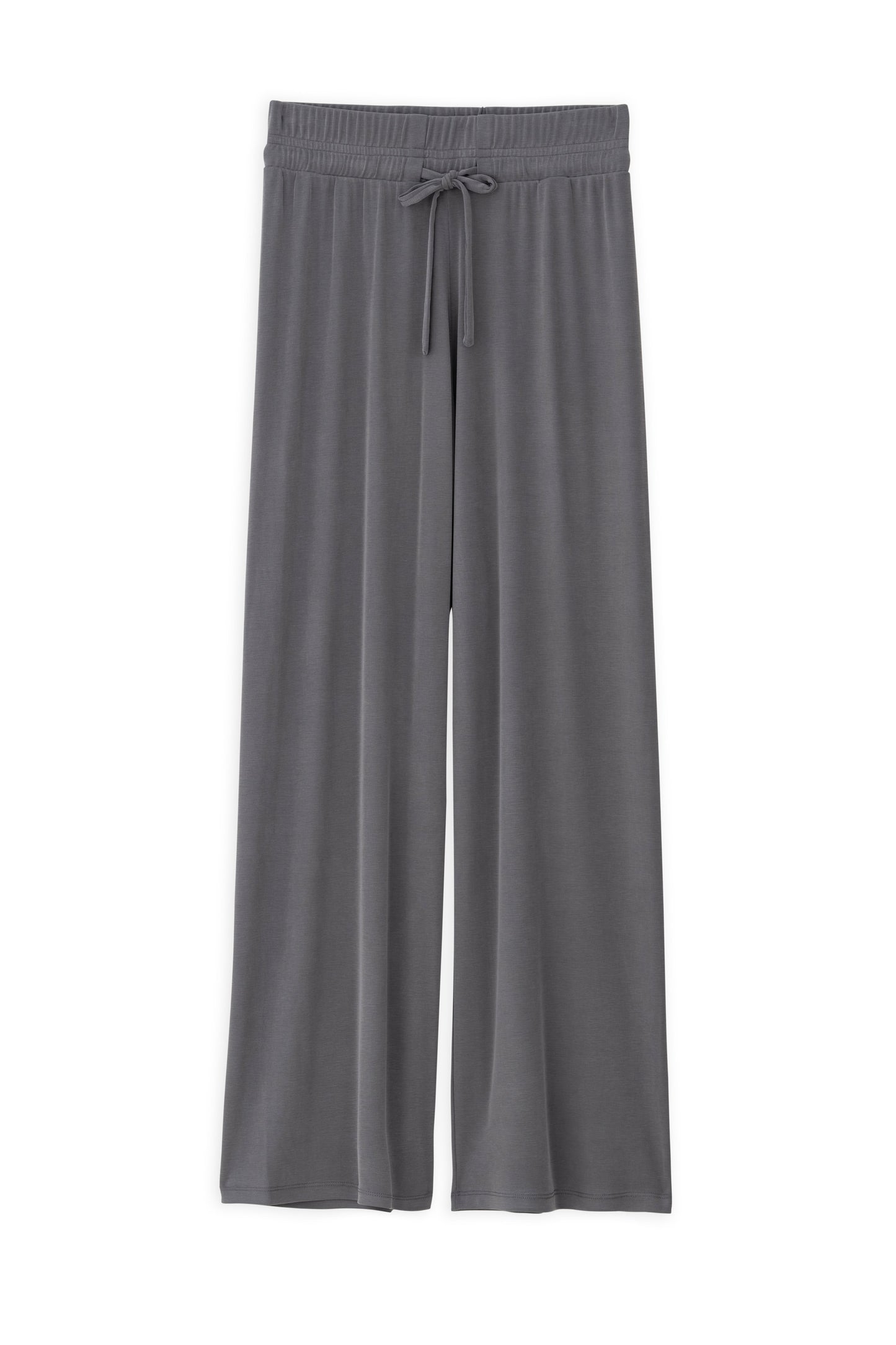 RIB SANDWASHED WIDE LEG PANTS