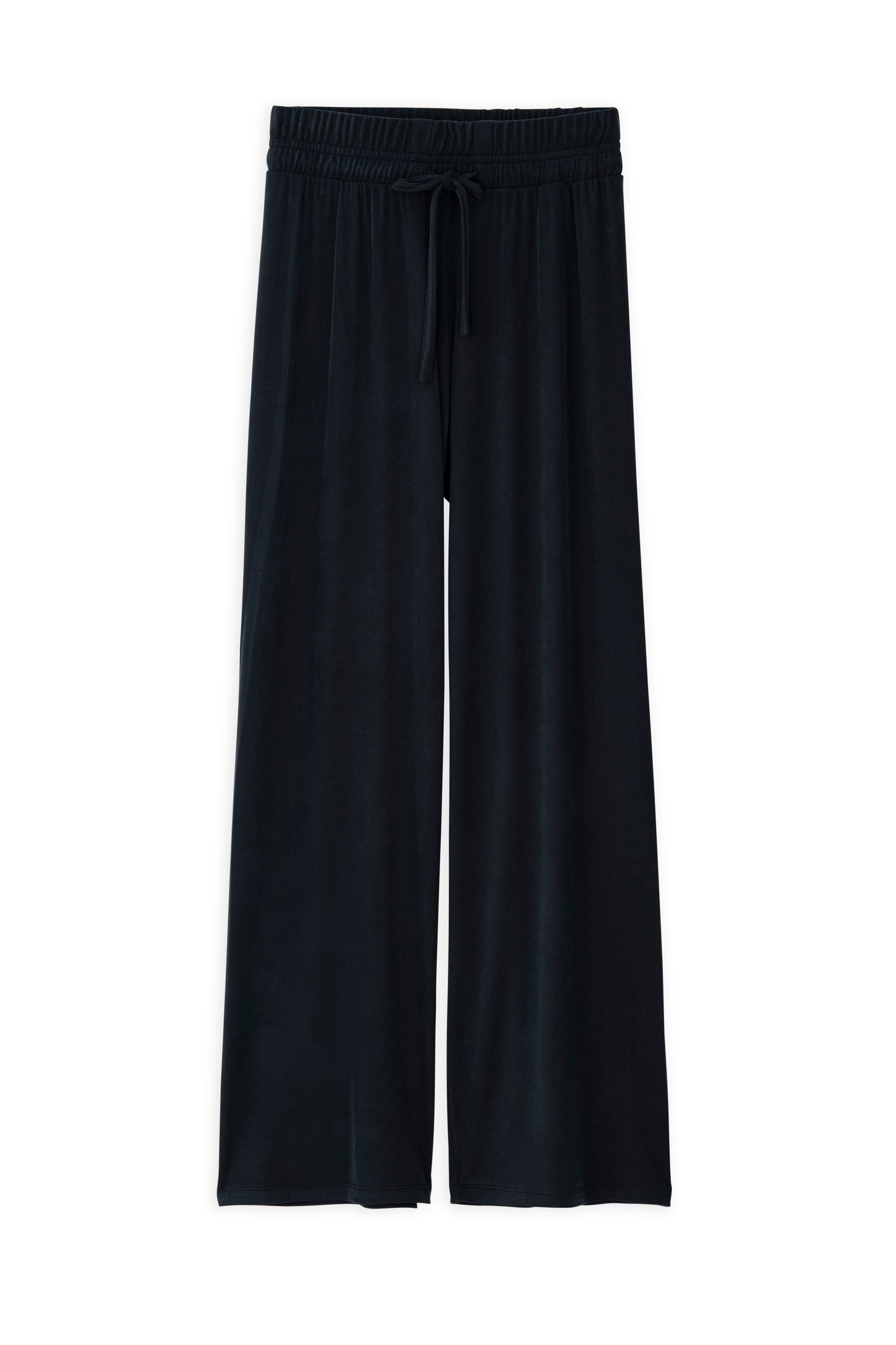 RIB SANDWASHED WIDE LEG PANTS