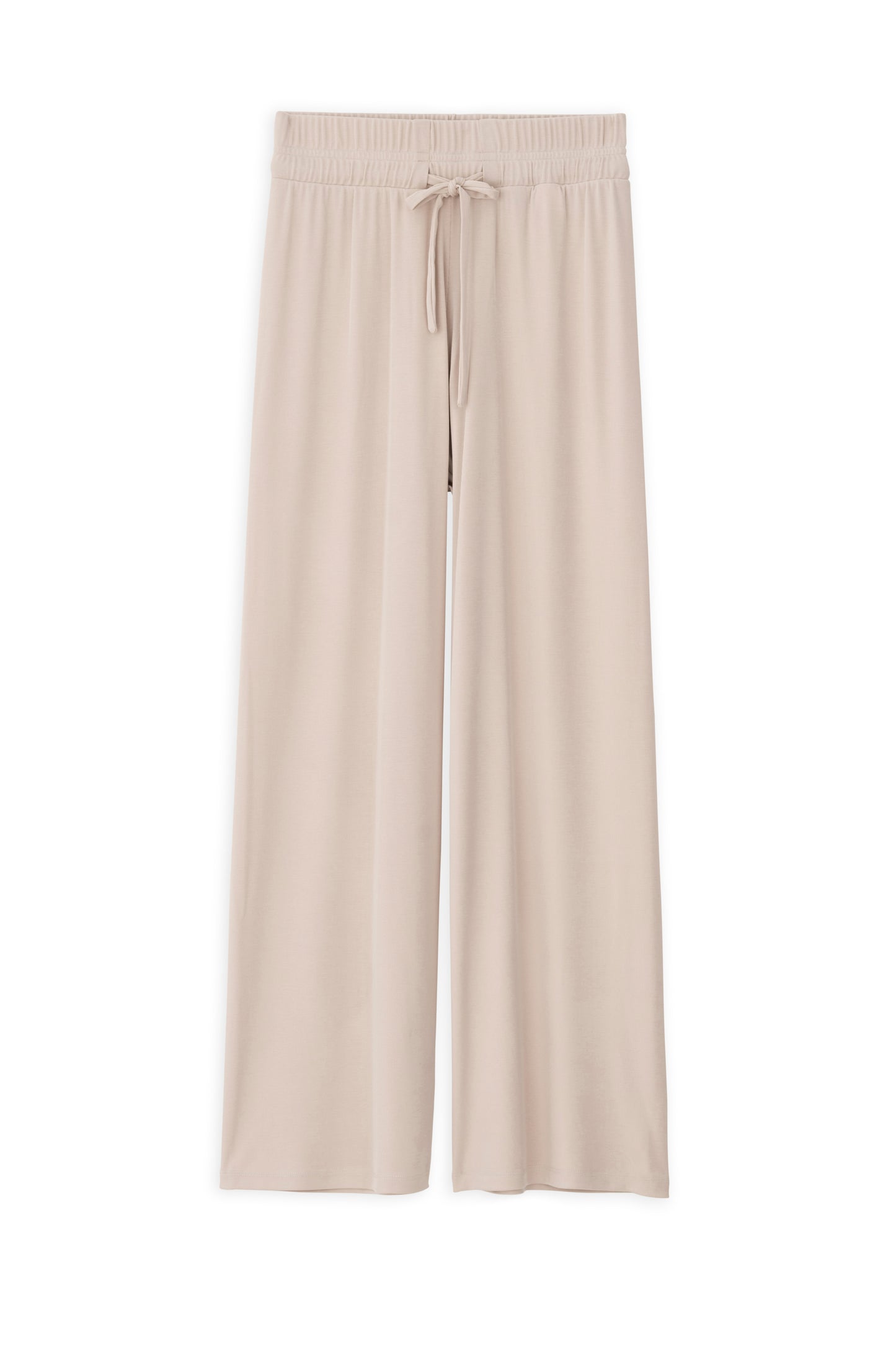 RIB SANDWASHED WIDE LEG PANTS