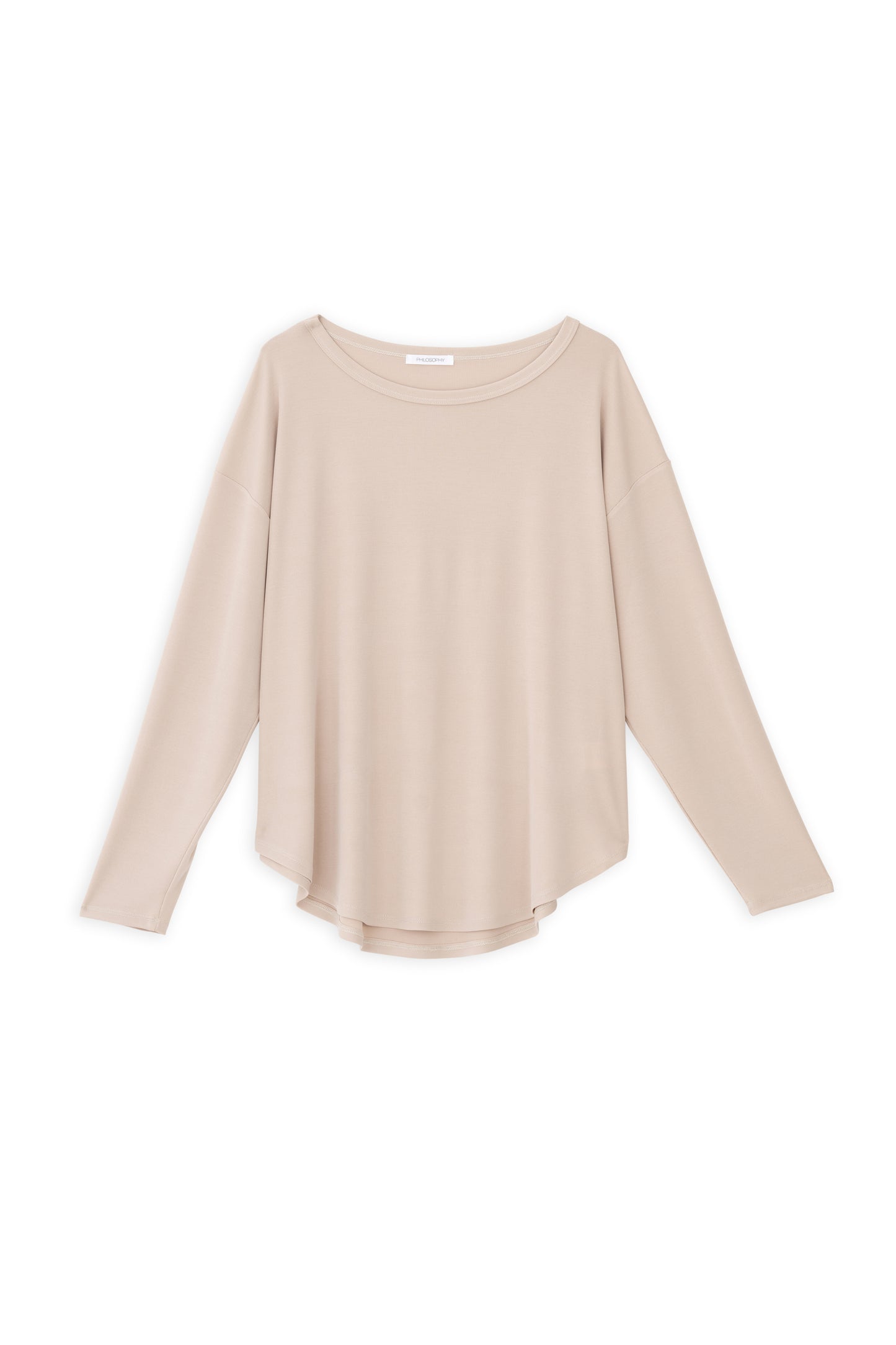 RIB SANDWASHED LONG TOP