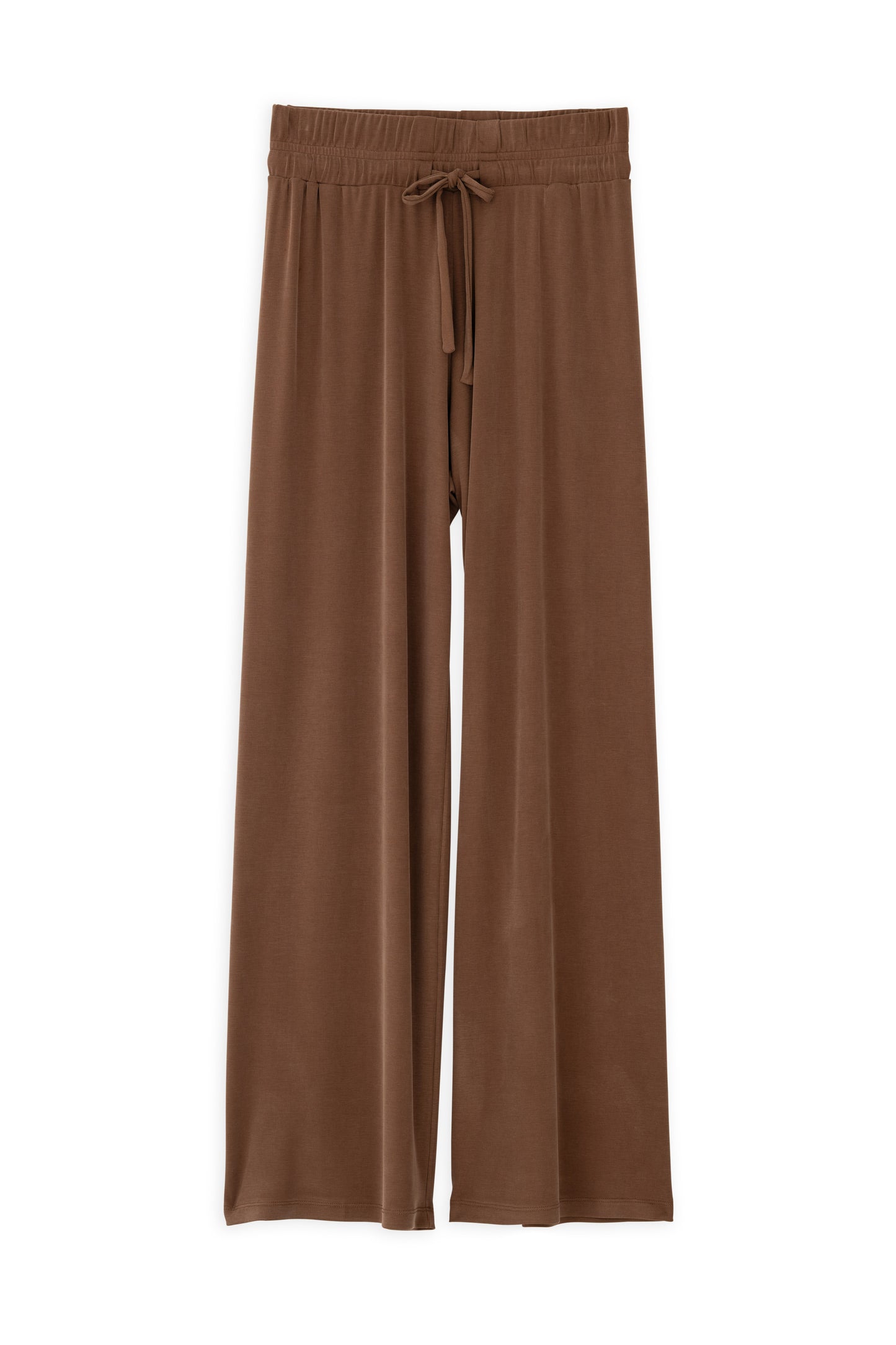 RIB SANDWASHED WIDE LEG PANTS