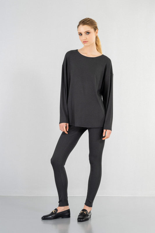 RIB LONG SWEATSHIRT