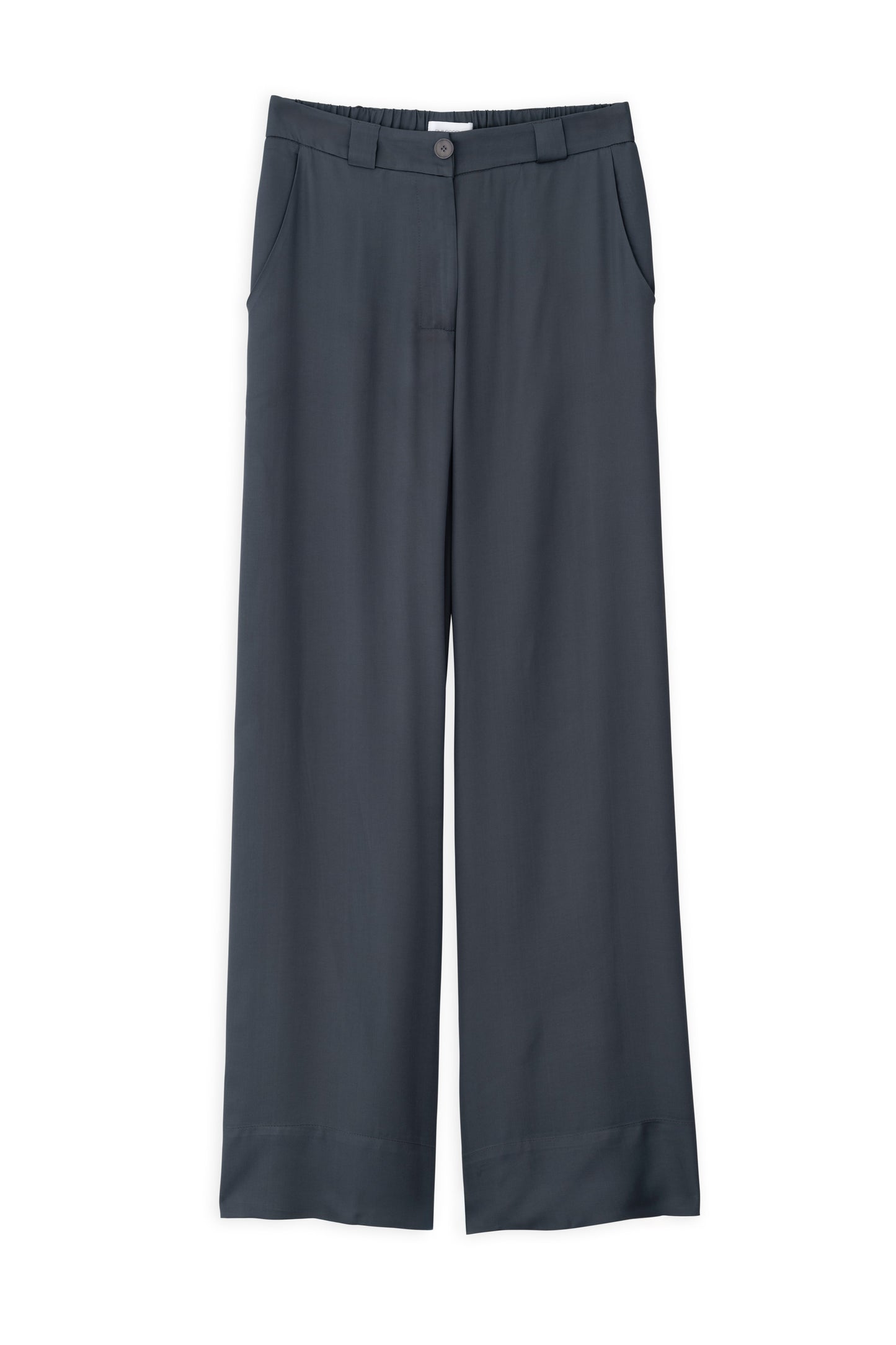 SATIN ECOVERO WIDE LEG PANTS