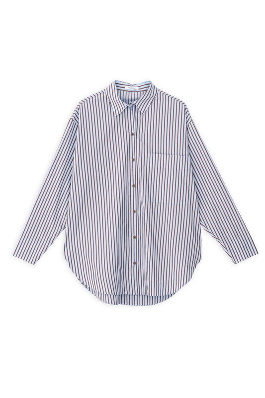 POPLIN STRIPES OVERSIZED SHIRT