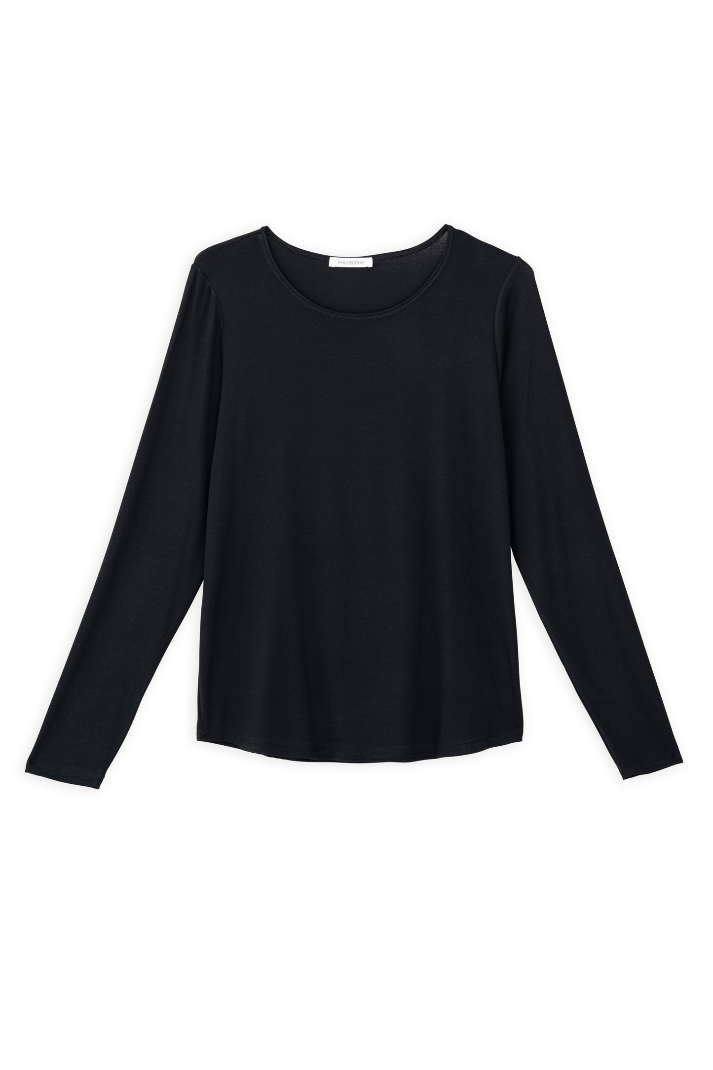 LYOCELL JERSEY ROUND NECK TOP