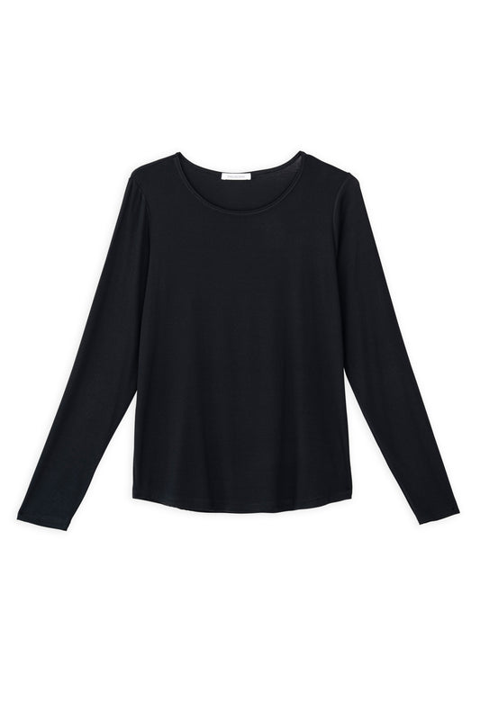 LYOCELL JERSEY ROUND NECK TOP