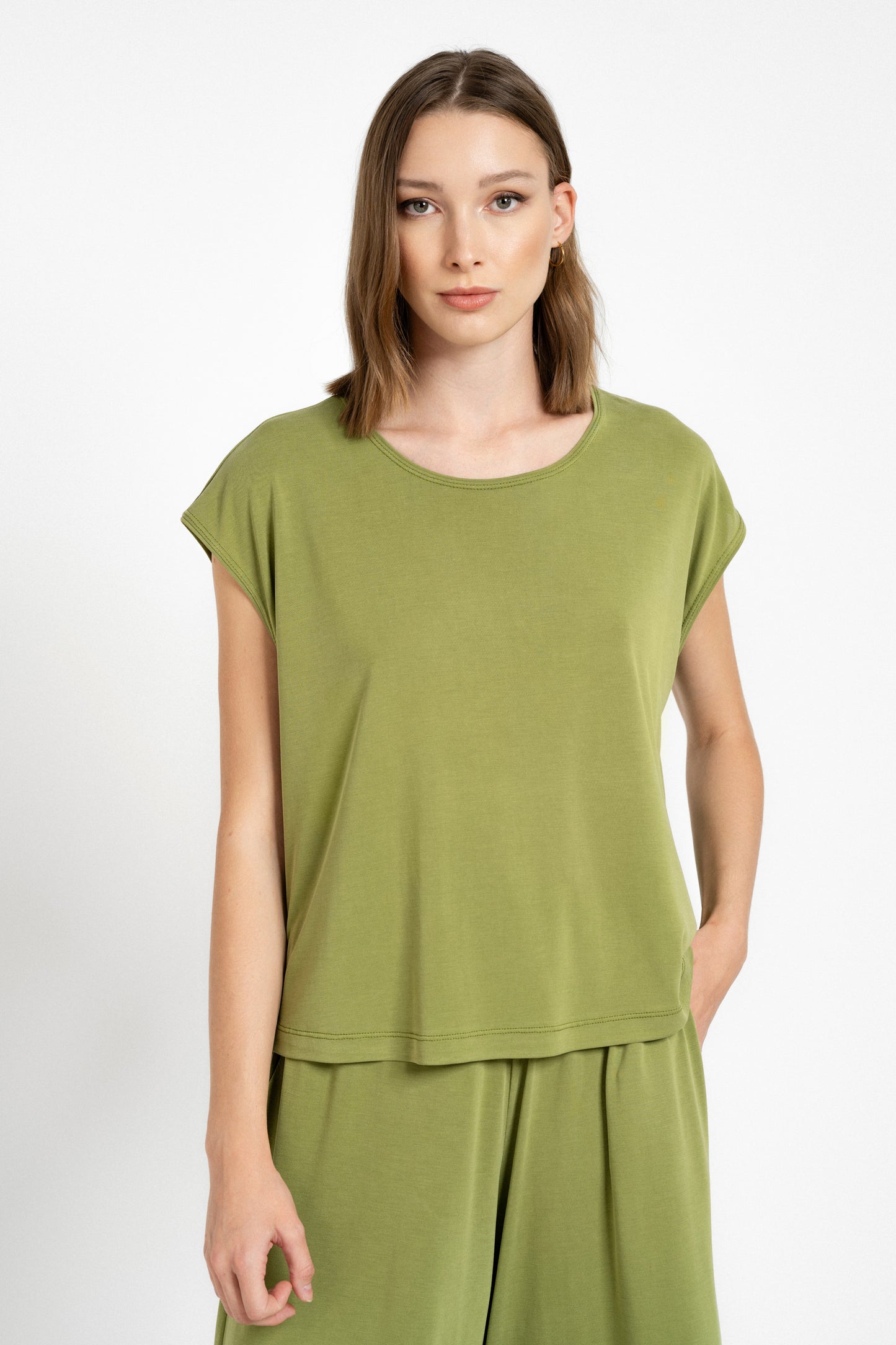BASIC CUPRO CROPPED TOP