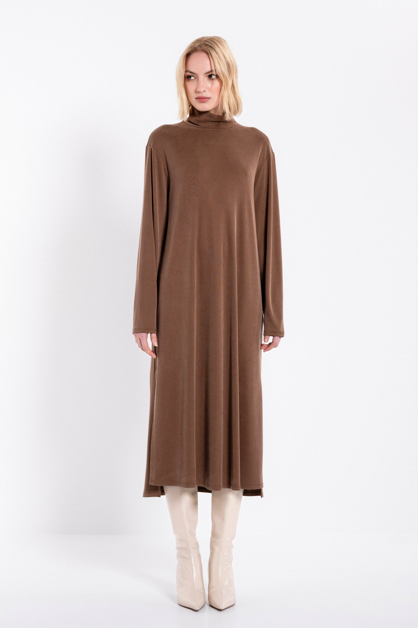 RIB SANDWASHED DRESS