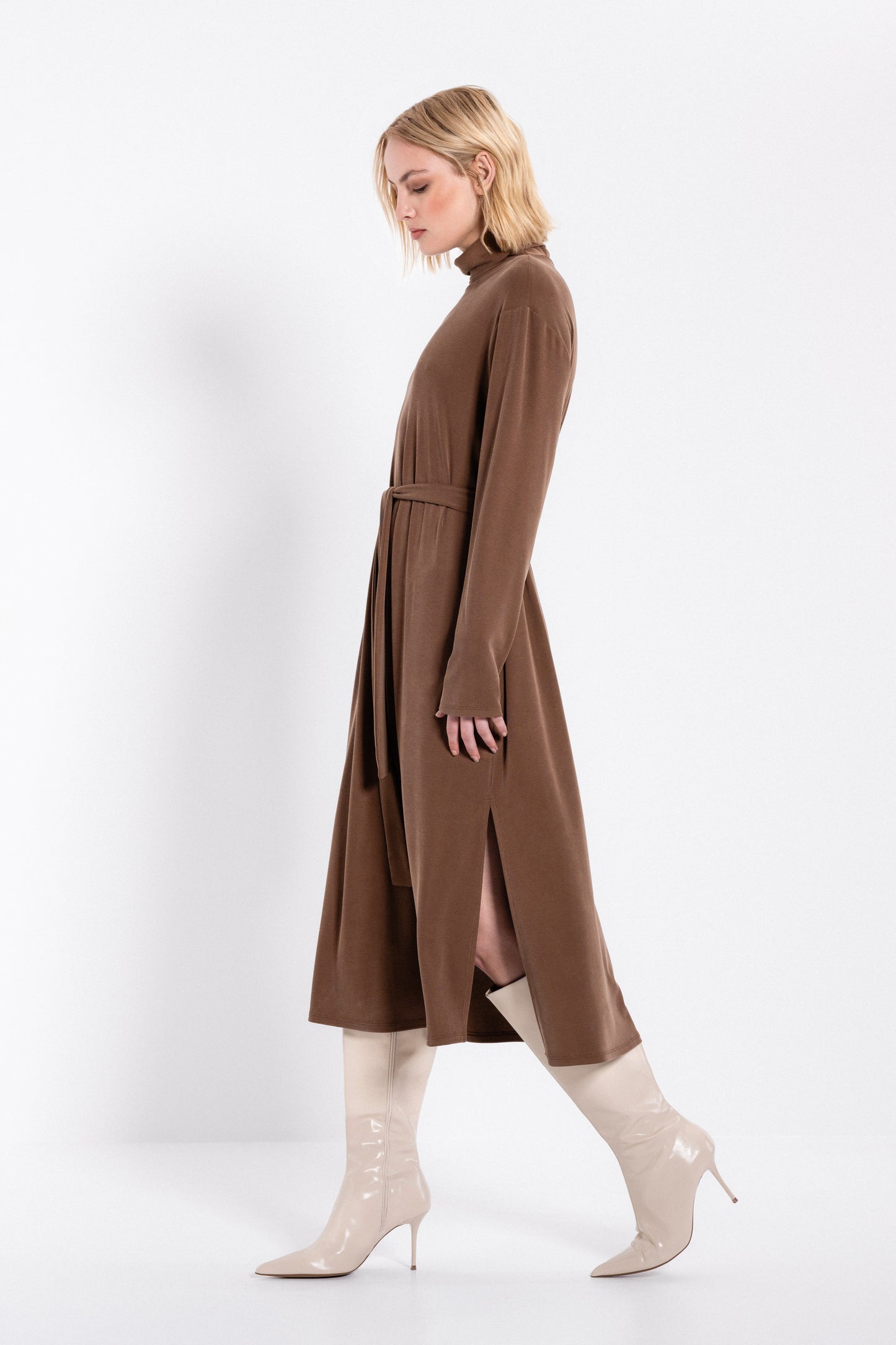 RIB SANDWASHED DRESS