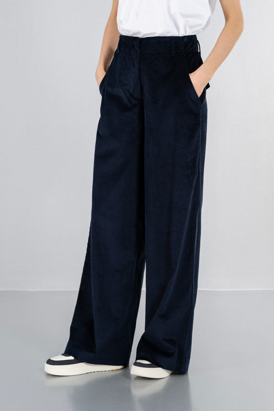 CORDUROY WIDE-LEG PANTS