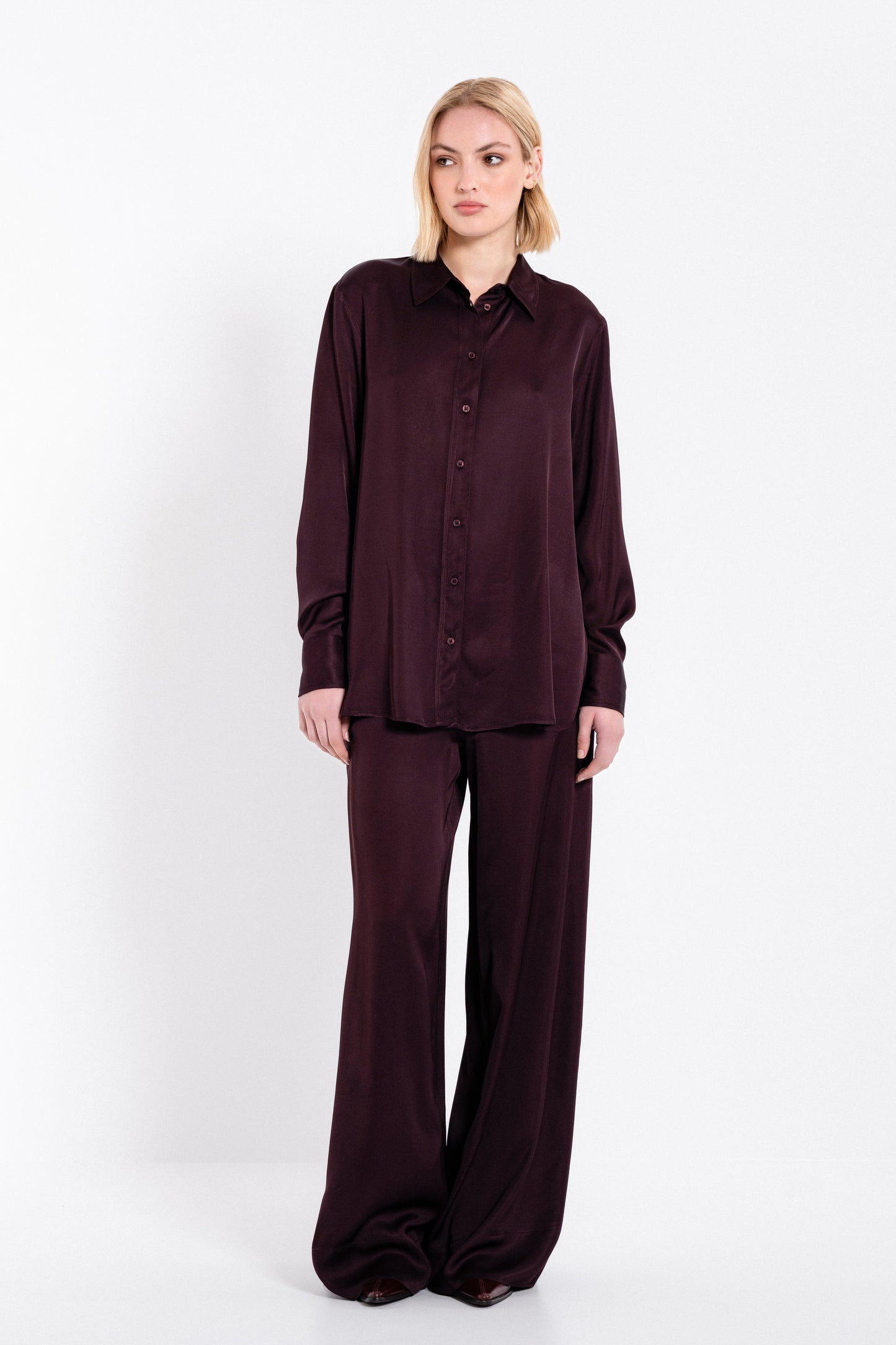 SATIN ECOVERO OVERSIZED SHIRT