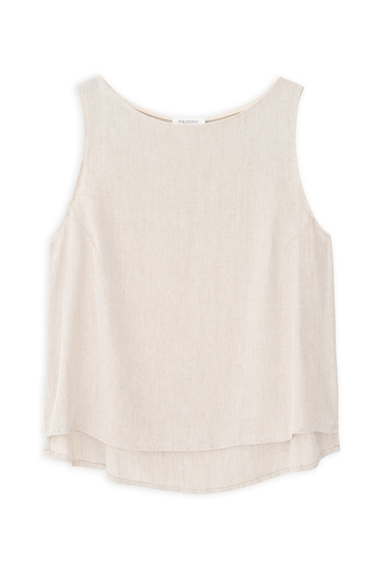 TWILL LINEN CROPPED TOP