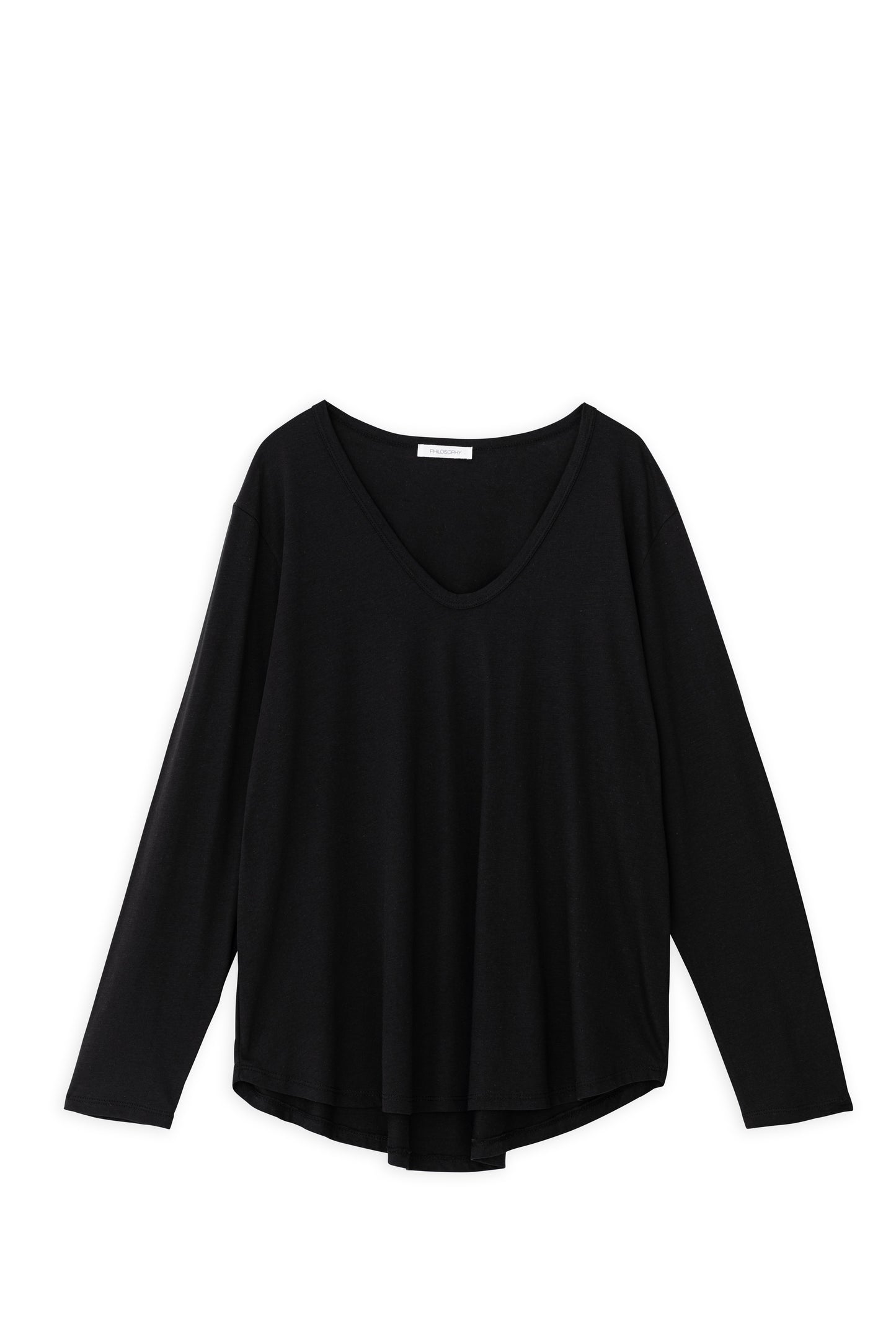 ORGANIC JERSEY OVERSIZED V NECK TOP