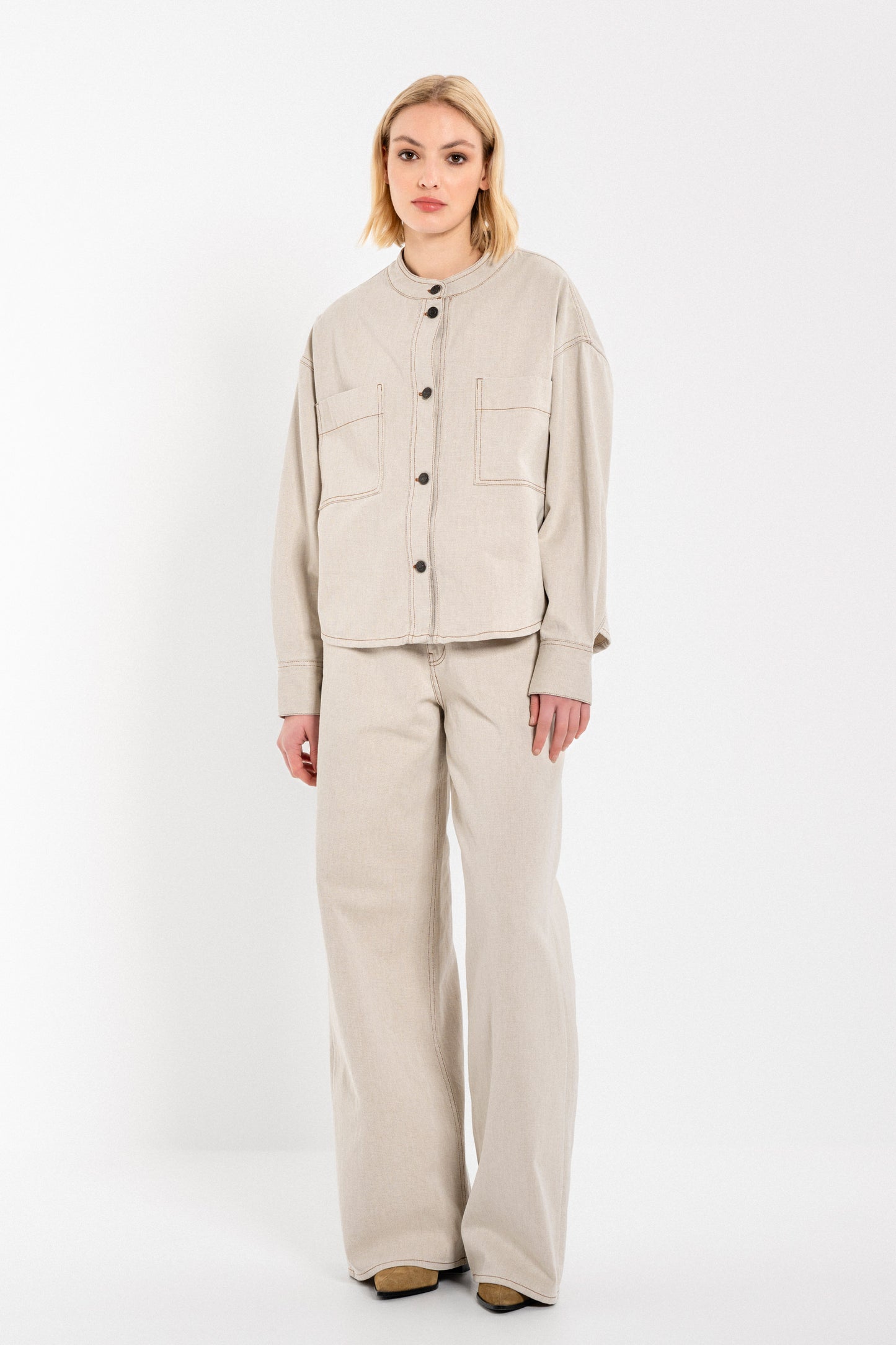 DENIM WIDE LEG JEANS