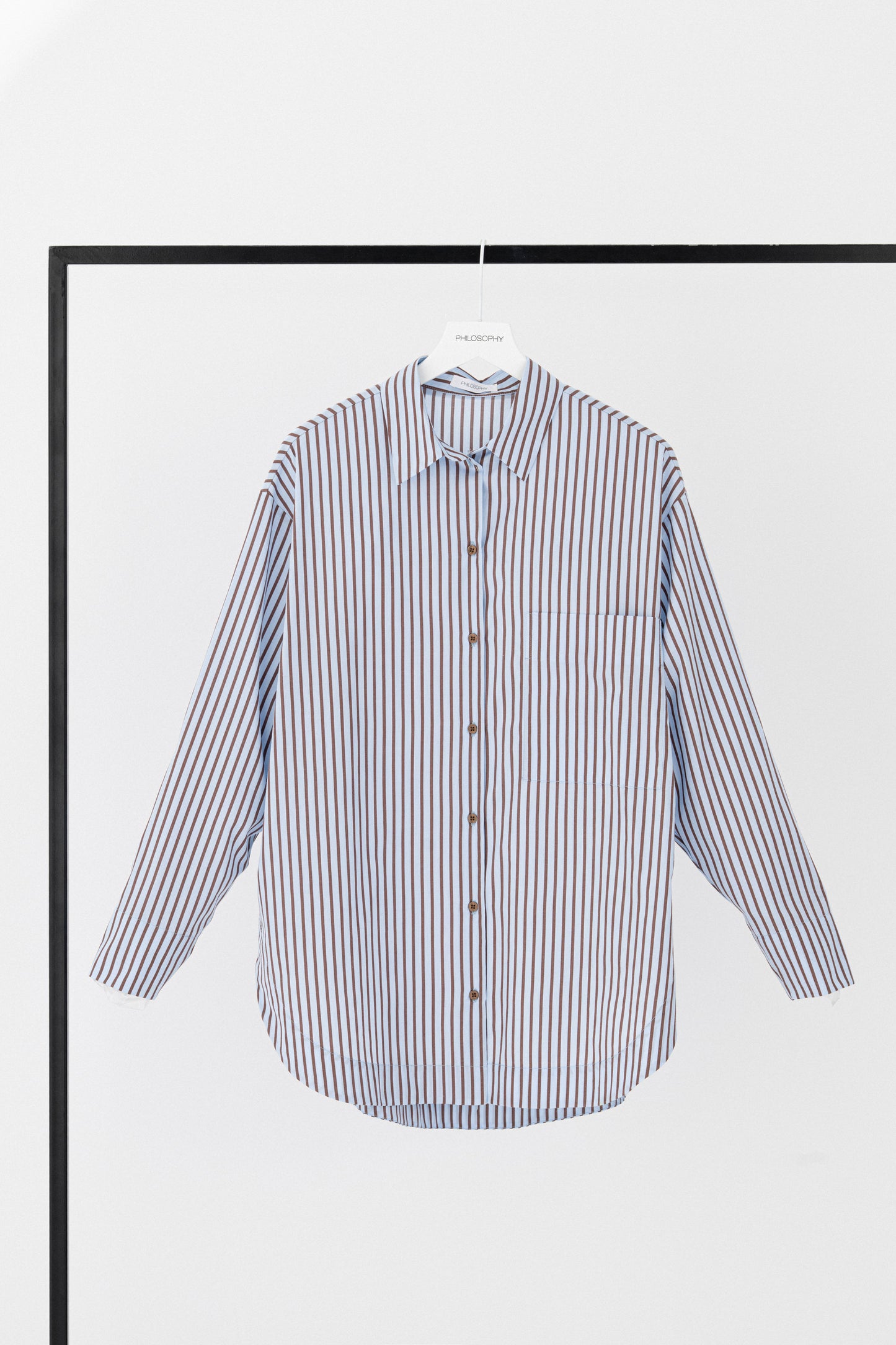 POPLIN STRIPES OVERSIZED SHIRT