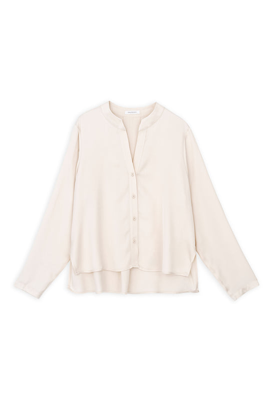 SATIN ECOVERO CROPPED SHIRT