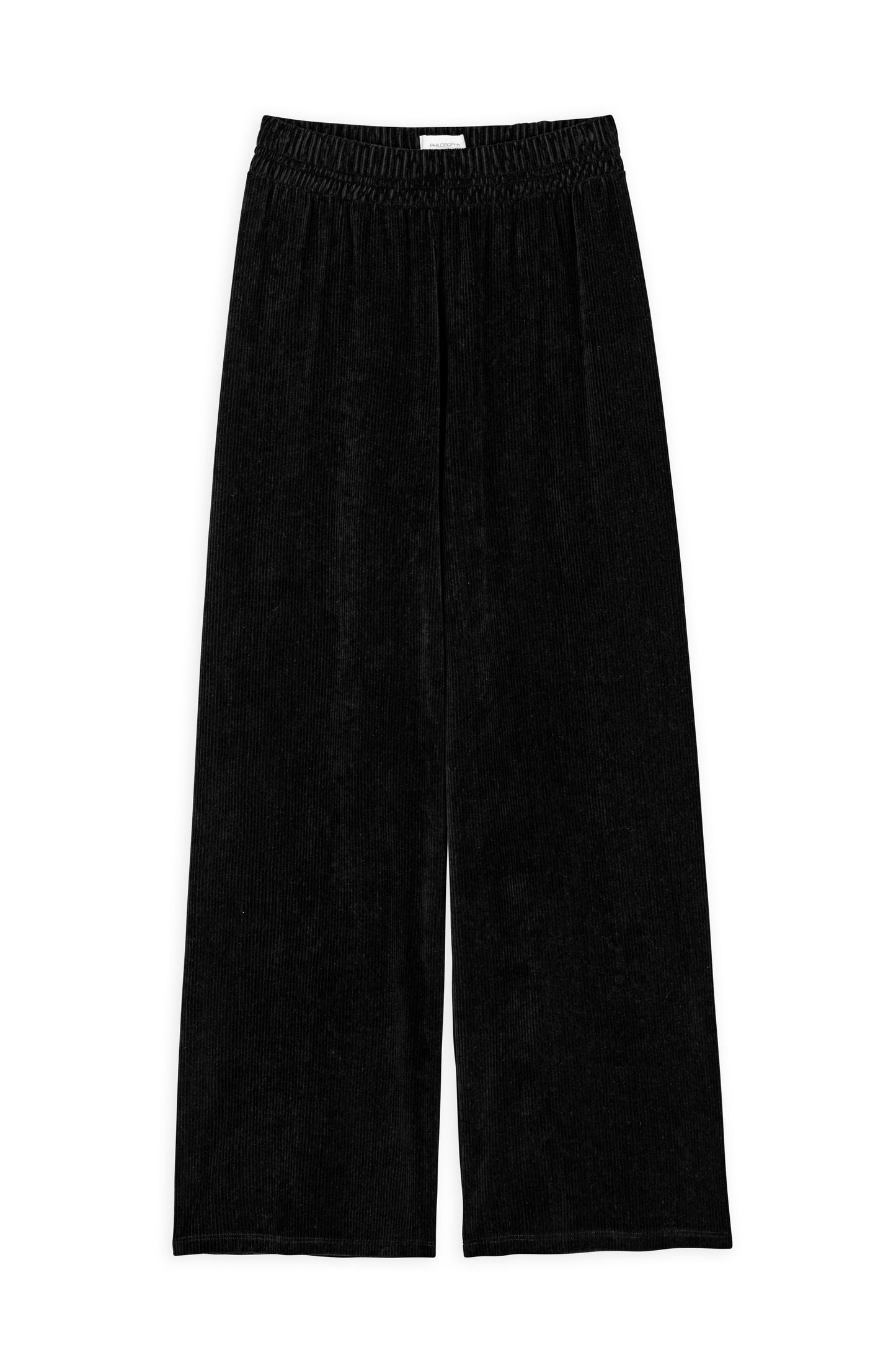 VELOUR CORDUROY WIDE-LEG PANTS