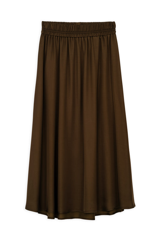 SATIN ECOVERO LONG SKIRT